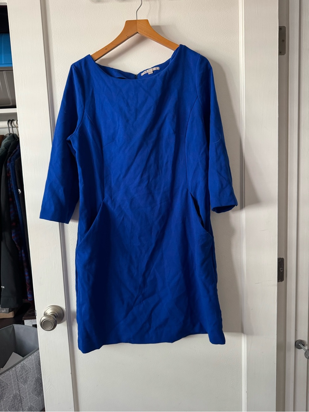 GAP Royal Blue Long Sleeve Shift Dress
